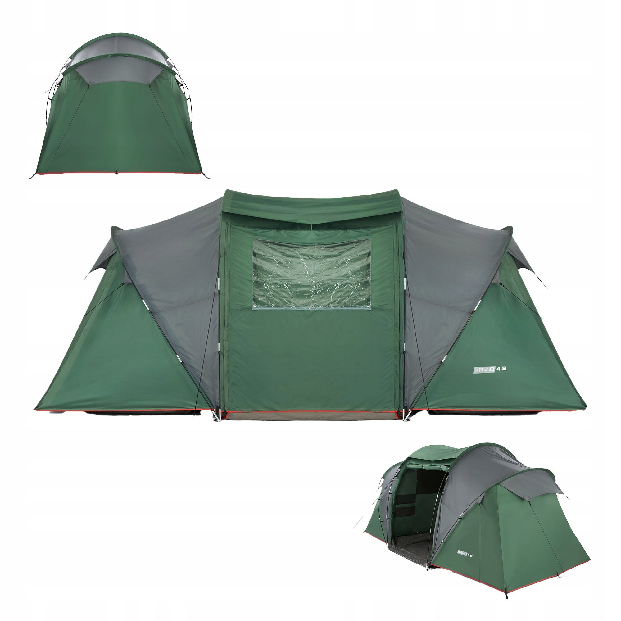 Camping tent 4-person KADVA Kavio 4.2 green HIKING LIGHTWEIGHT
