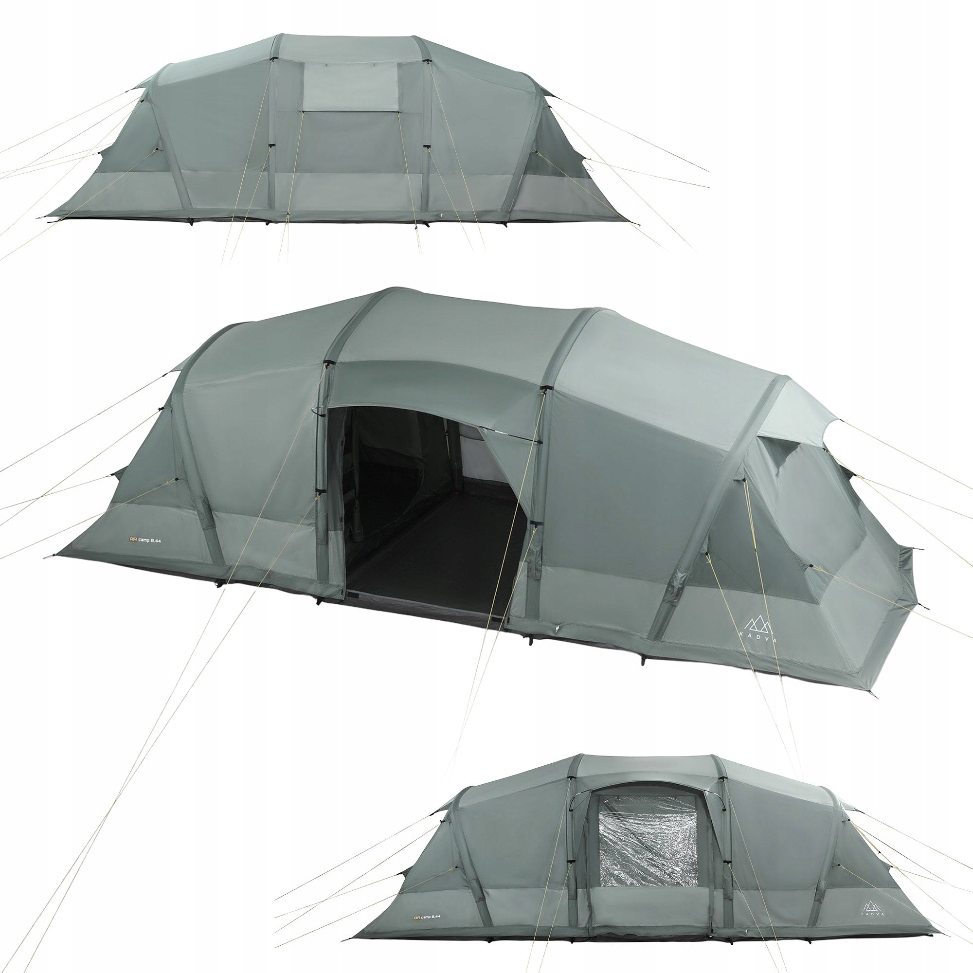 Camping tent 8 persons KADVA AIRcamp 8.44 LARGE WATERPROOF 2 BEDROOMS