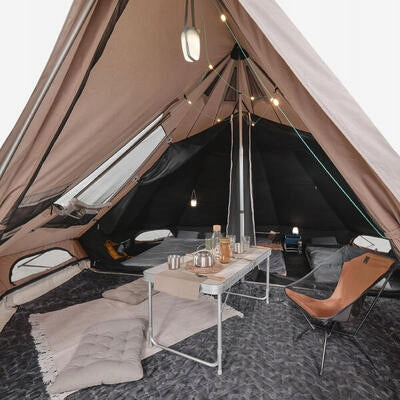 Camping tent Quechua Tepee 5.2 polycotton for 5 persons 2 bedrooms Kind family
