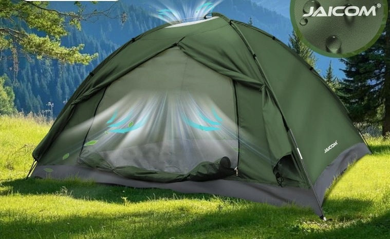 Camping tent for 2 people JAICOM green - lightweight and waterproof Brand no brand