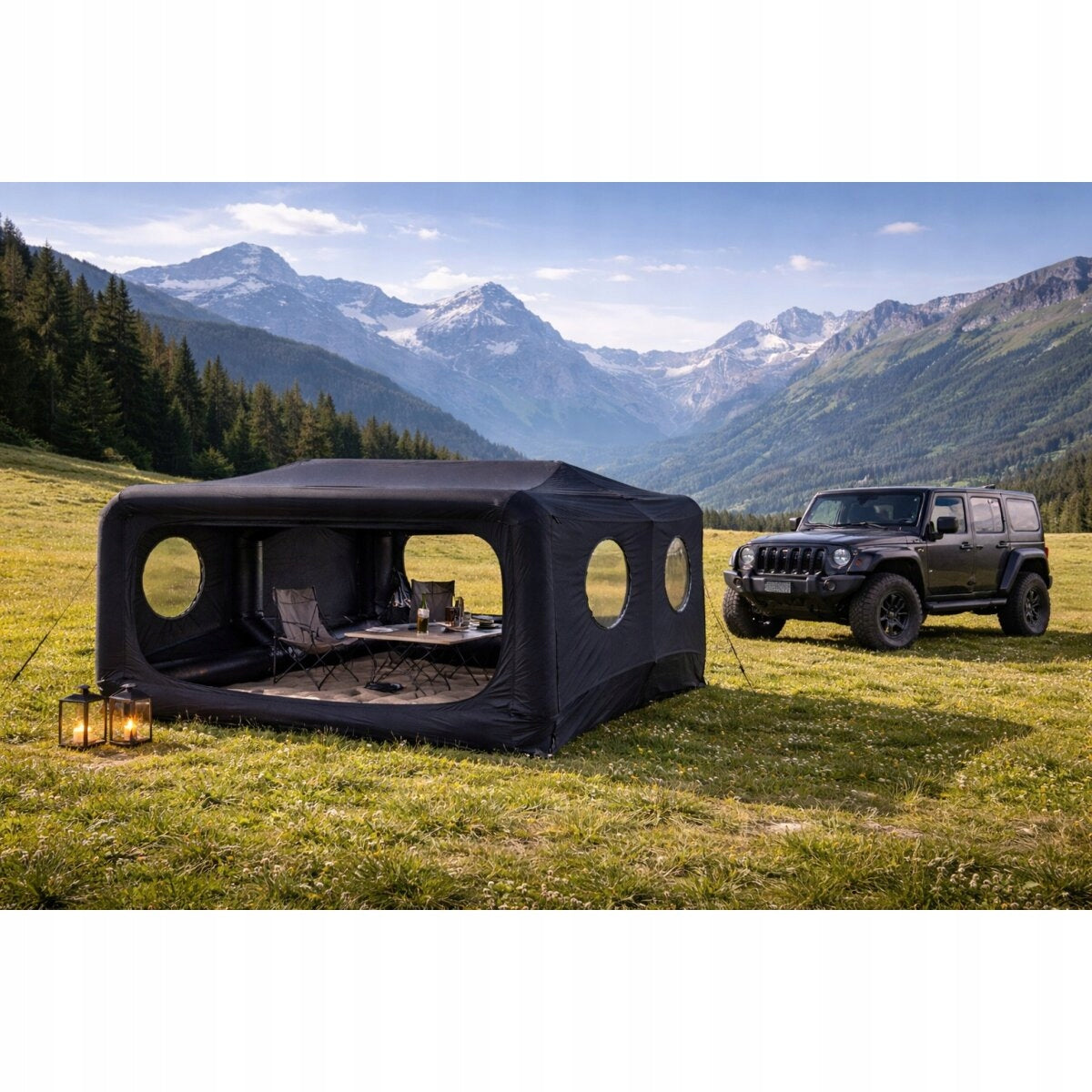 Camping tent, hiking, for beaches, festivals, camping,, 3,5m x 3m x 2,2m