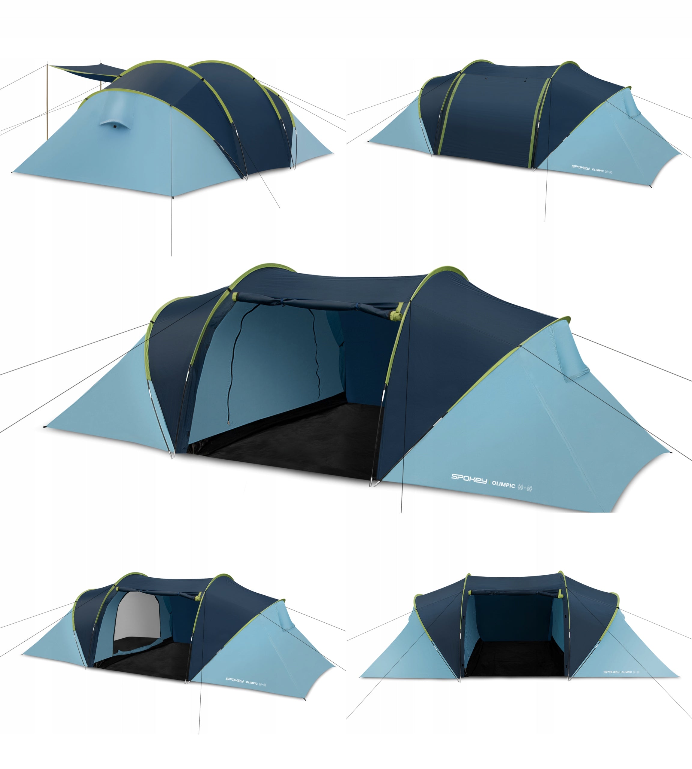Camping tent waterproof SPOKEY OLIMPIC four-person 2+2