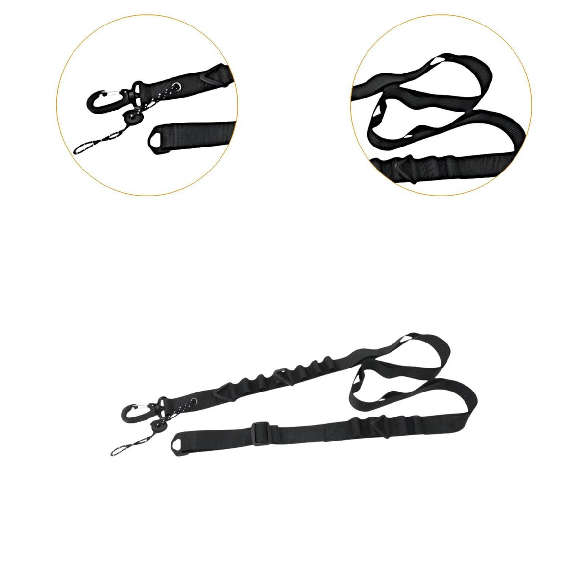 Campsite Storage Strap Camping Lanyard Rope Tent Clothesline Hanging Black Packaging status original