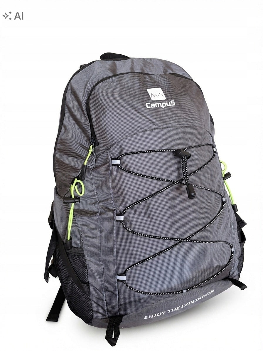 Campus Essential 35L Hiking Backpack – Grey 2 Compartments