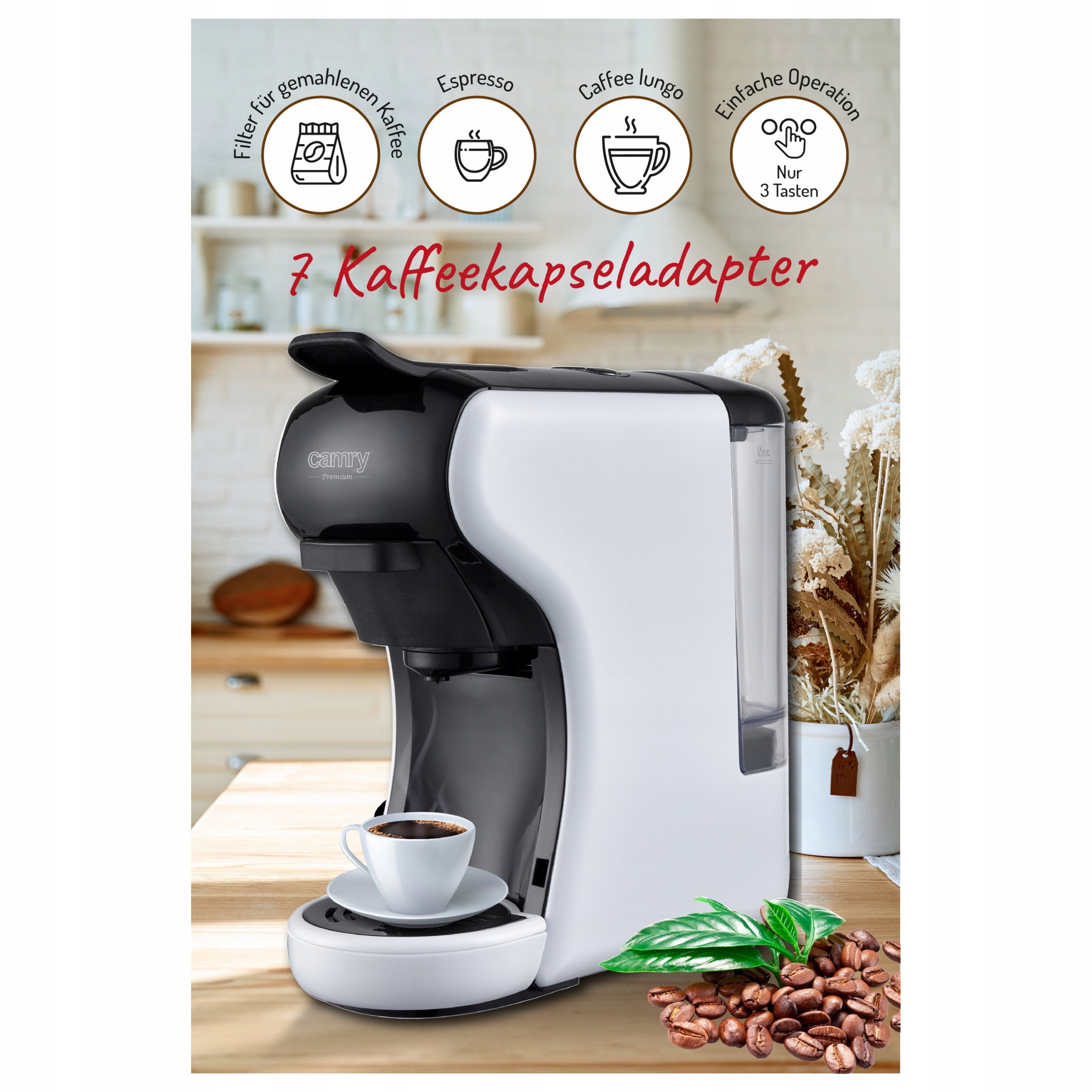 Camry CR 4414 Multi-Espresso machine multi-capsule Packaging status original