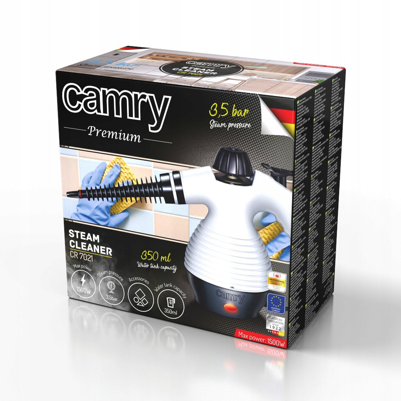 Camry CR7021 | steam cleaner | 10 accessories * 3,5 bar * lightweight Manufacturer code CR7021