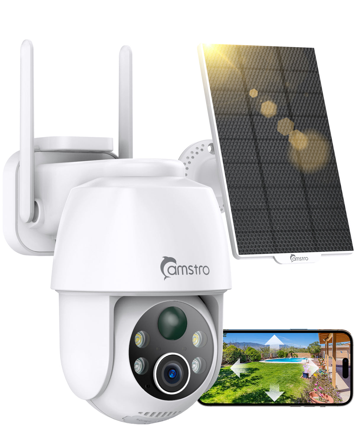Camstro 3MP Wireless Security Cameras with Color Night Vision Two-Way Audio