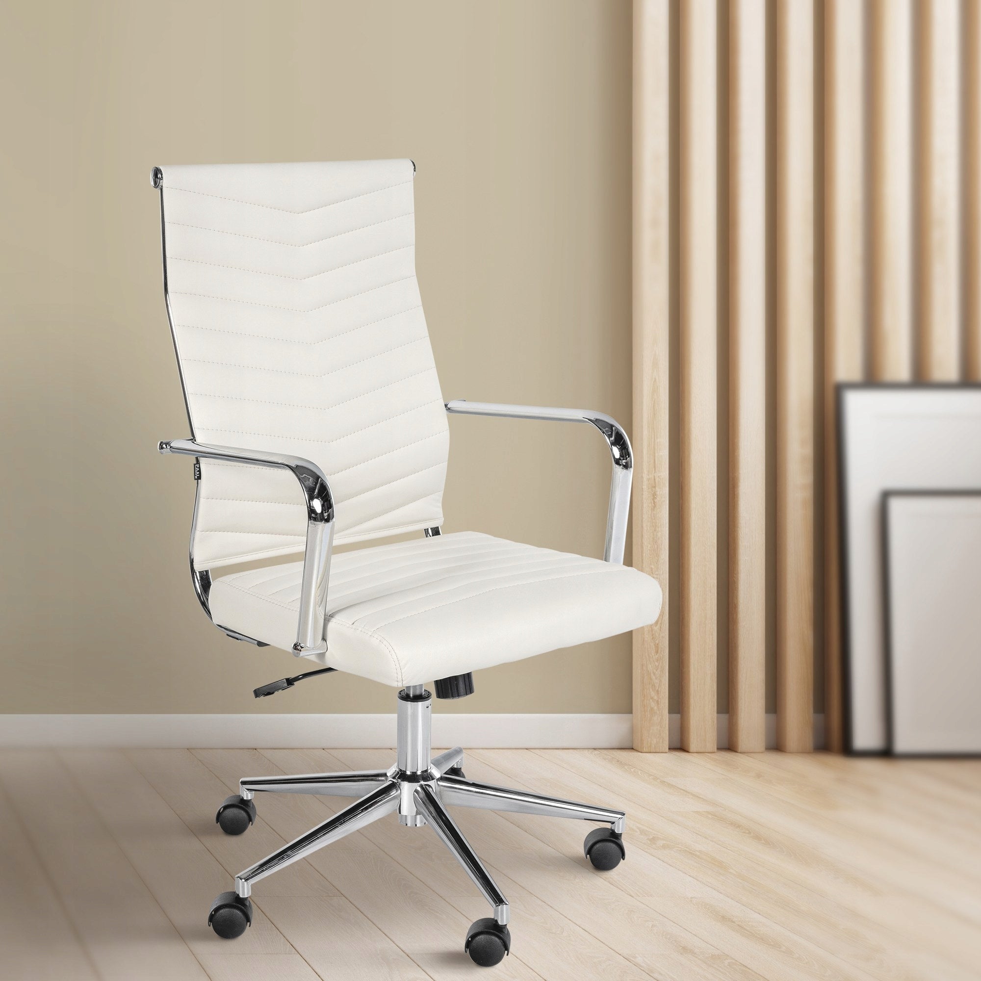 Canby Faux Leather Office Chair, White