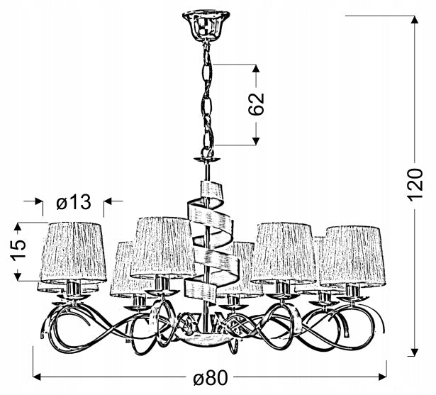 Candellux Lampendeck 8 