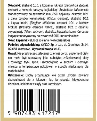 Candida Control Complex 90 Capsules Yango EAN (GTIN) 5907483417217