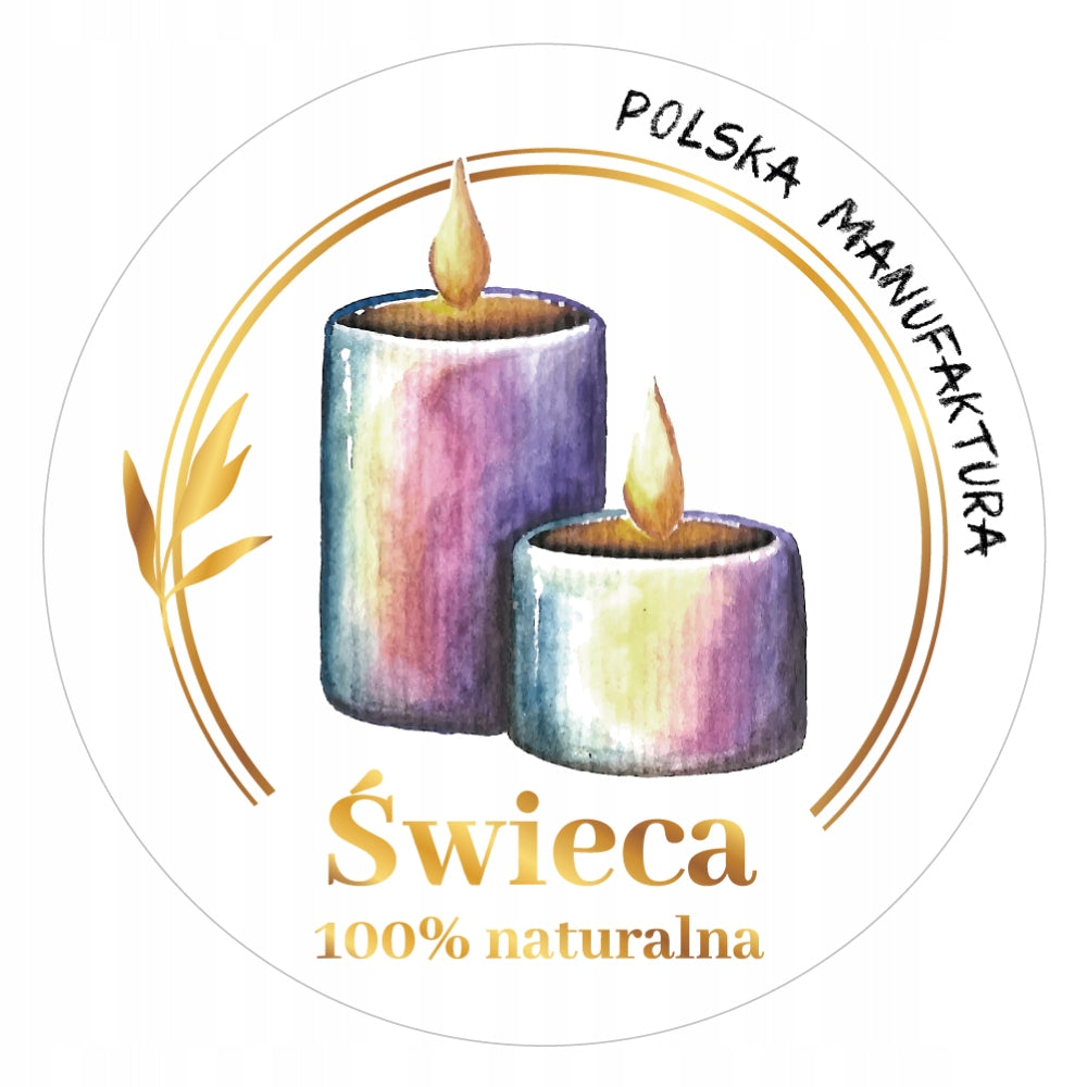 Candle stickers CANDLE 100% NATURAL 48 pcs