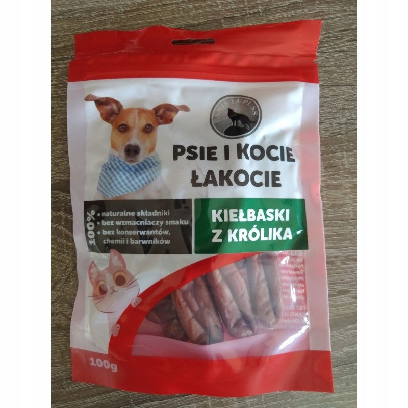 Canis Lupuss DOG AND CAT SWEETS Rabbit sausages 100g