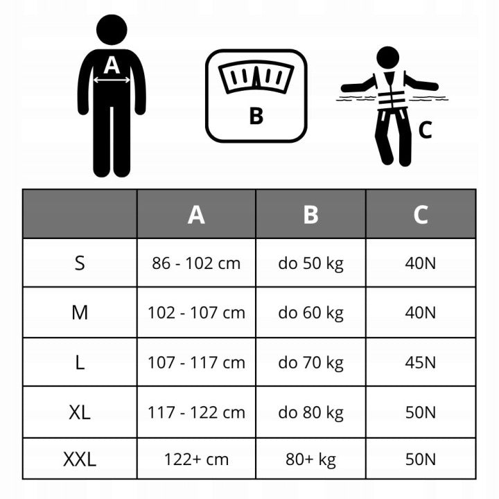 Canoe safety vest life vest for water Aquarius with step belt 50N Manufacturer code KAJ000100