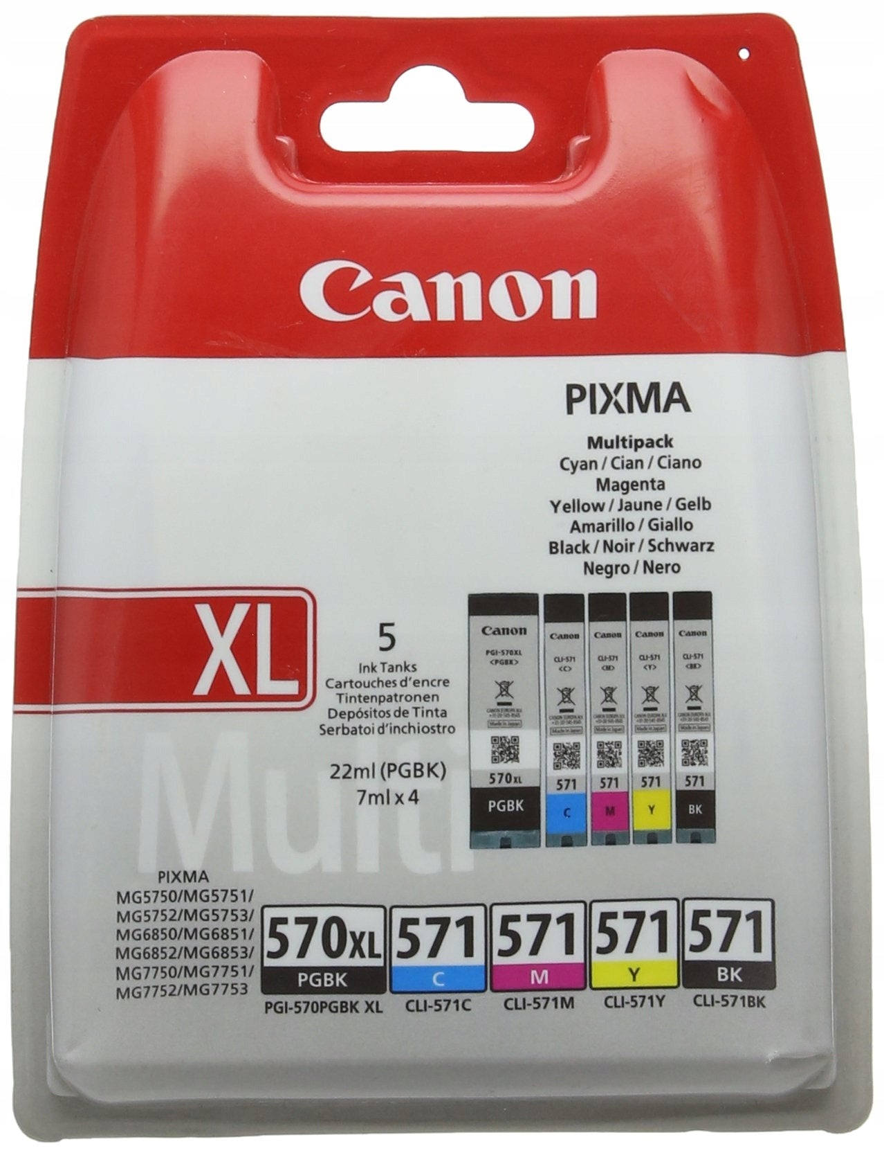 Canon PGI-570XL/CLI-571 Pgbk 0318C004 set of 5 original inks