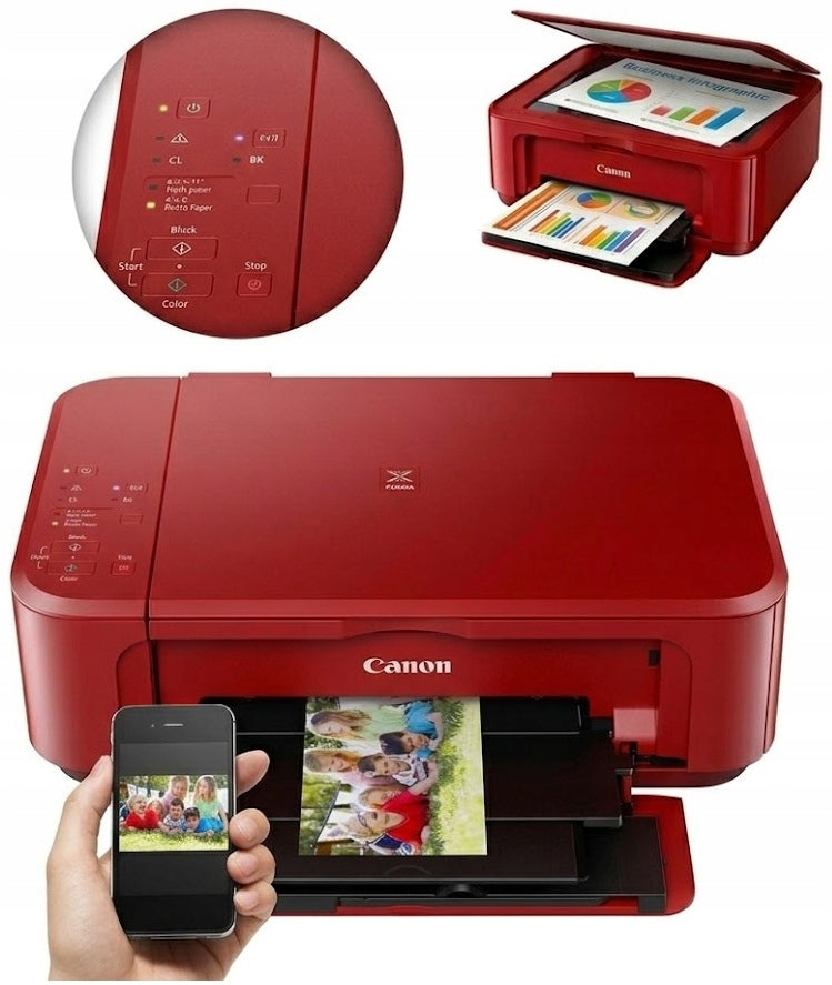 Canon PIXMA MG3650S Red WiFi Duplex without ink