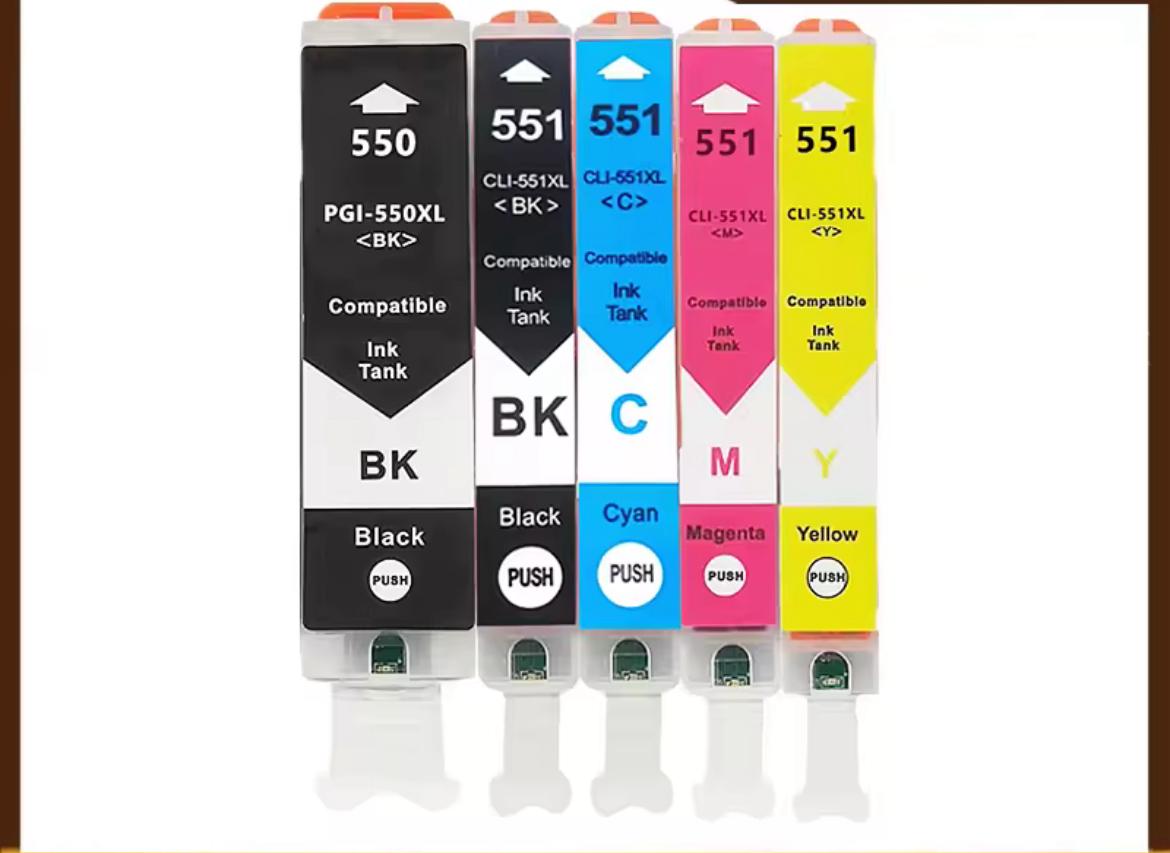 Canon Pixma Printer Ink Set Black, Red, Blue, Yellow