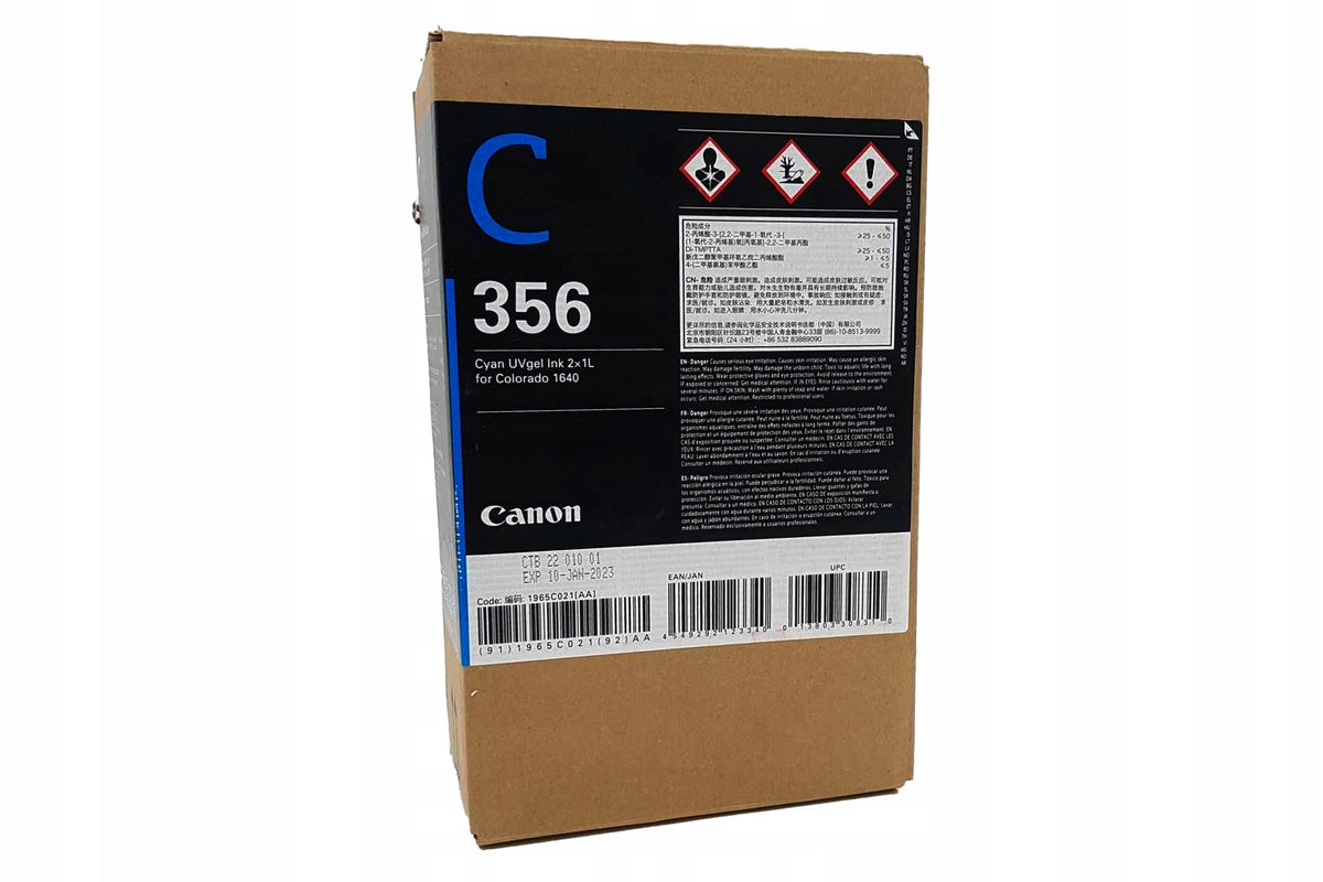 Canon UVgel 356 Cyan Ink 2x1L Color blue (cyan)