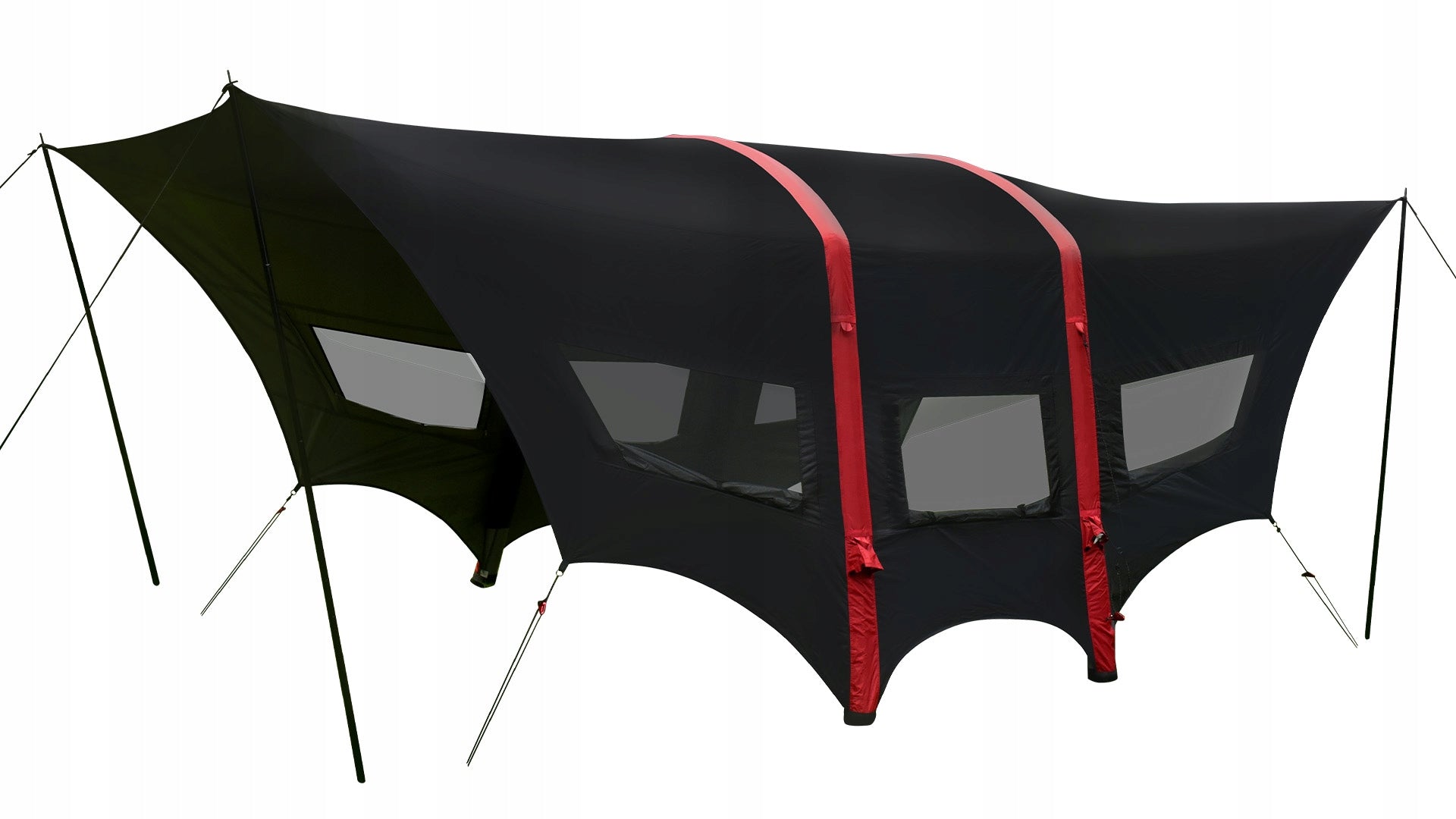Canopy BALDACHIM camping tent inflatable garage Aerogogo + pump Color black