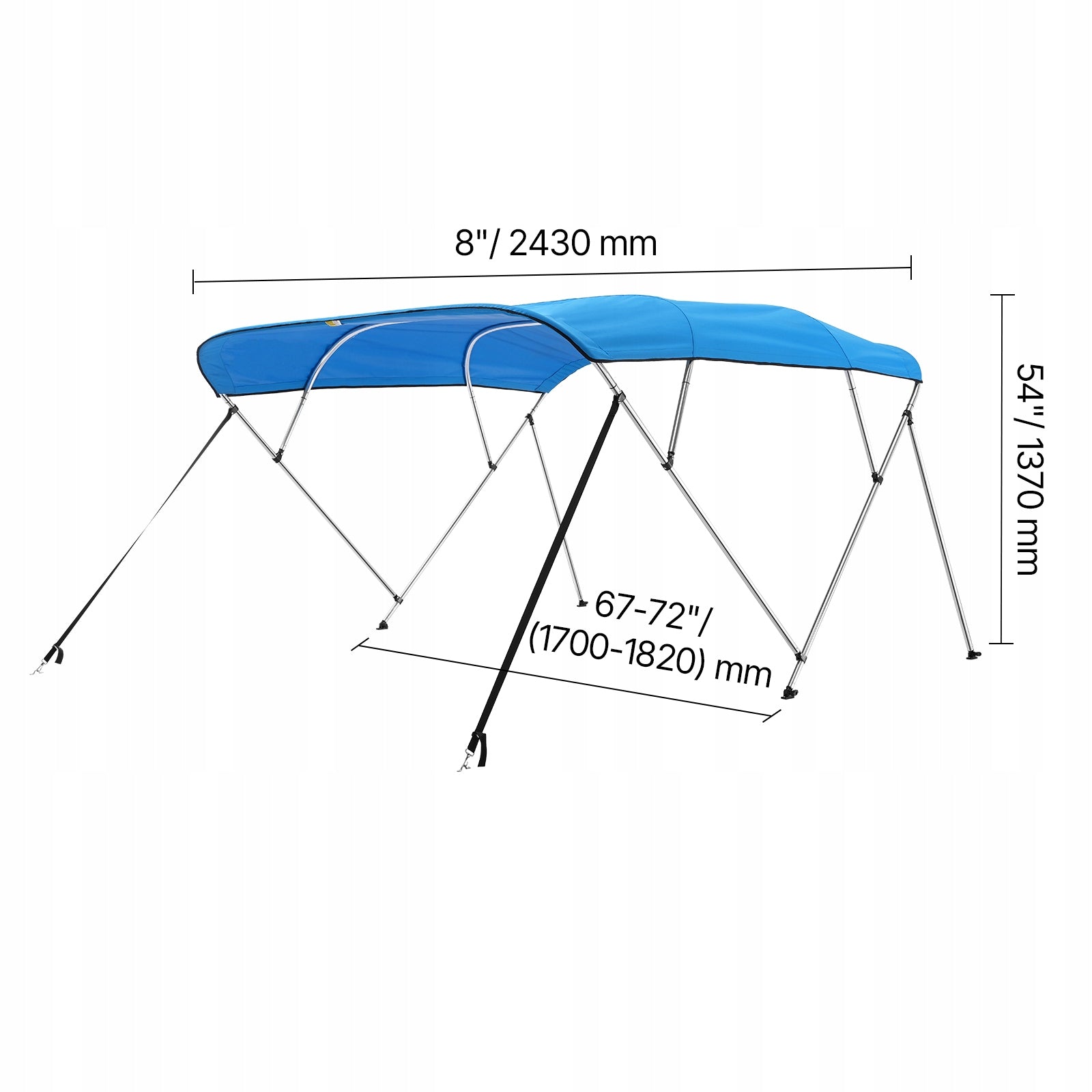 Canopy Bimini 170-182CM 4 Arches Sunscreen Canopy For Boat Manufacturer code 4GCYZYP96677Y