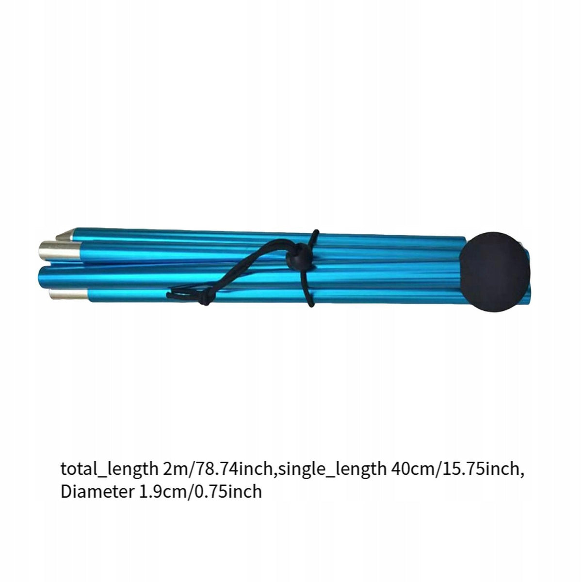Canopy Pole, Tarp Pole, Shelter, Building Stand, Five Sections, Blue Packaging status original