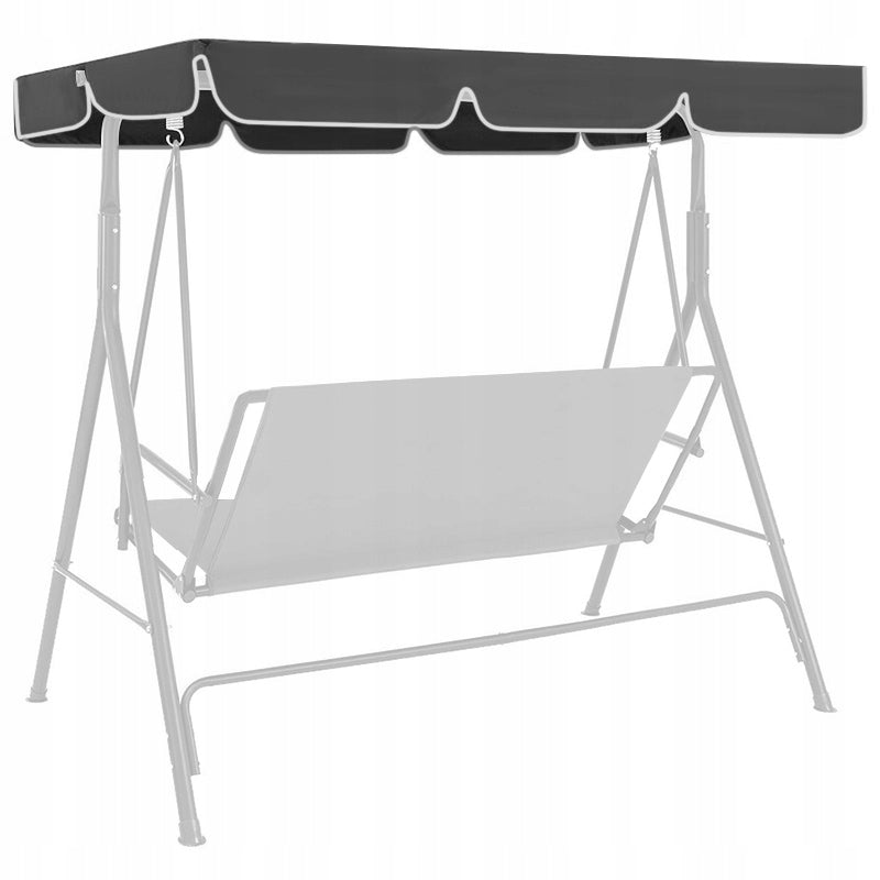 Canopy cover replacement cover for garden swing 210x145cm graphite Seat width 145 cm
