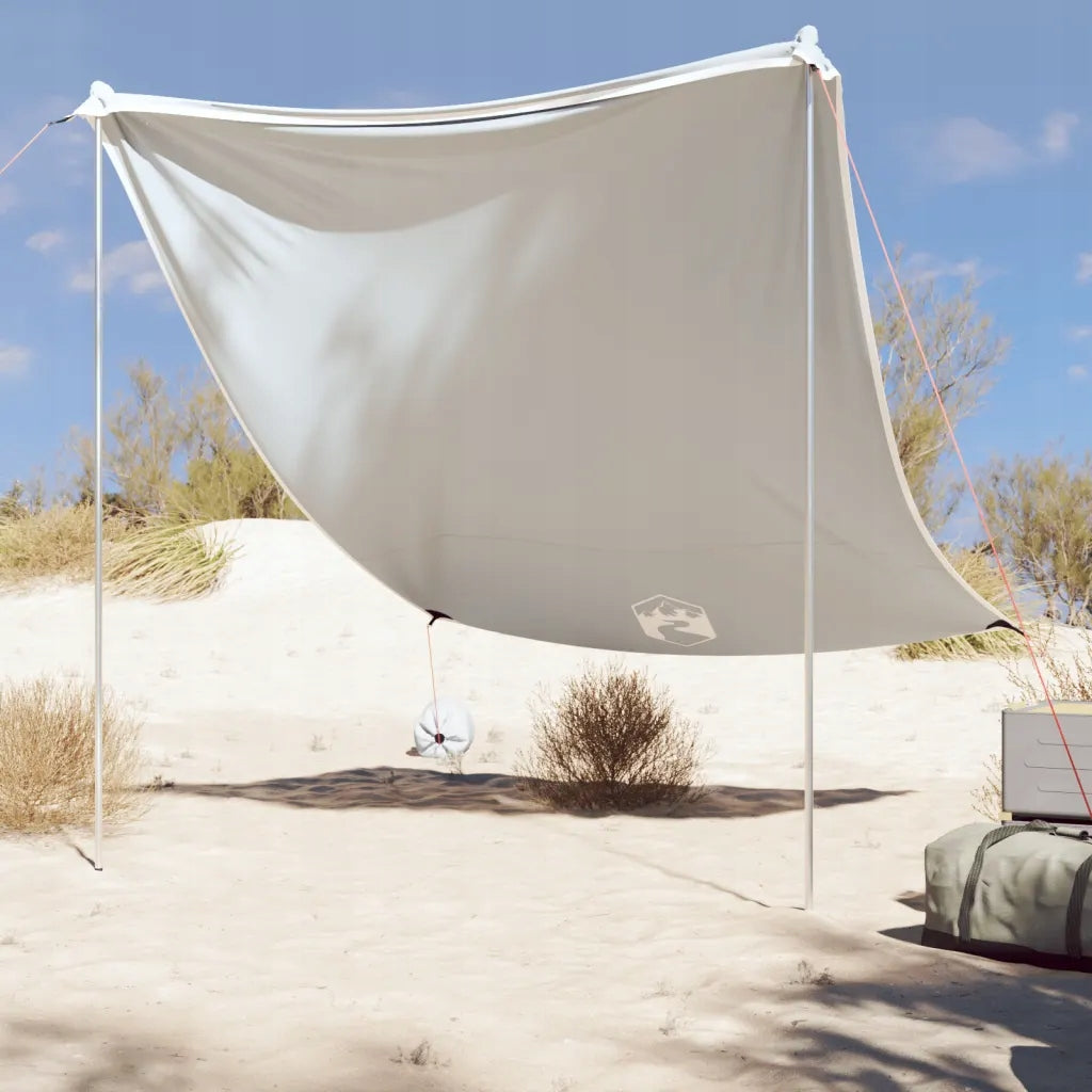 Canopy for beach, with weights, grey, 214x236 cm Manufacturer code 4008643