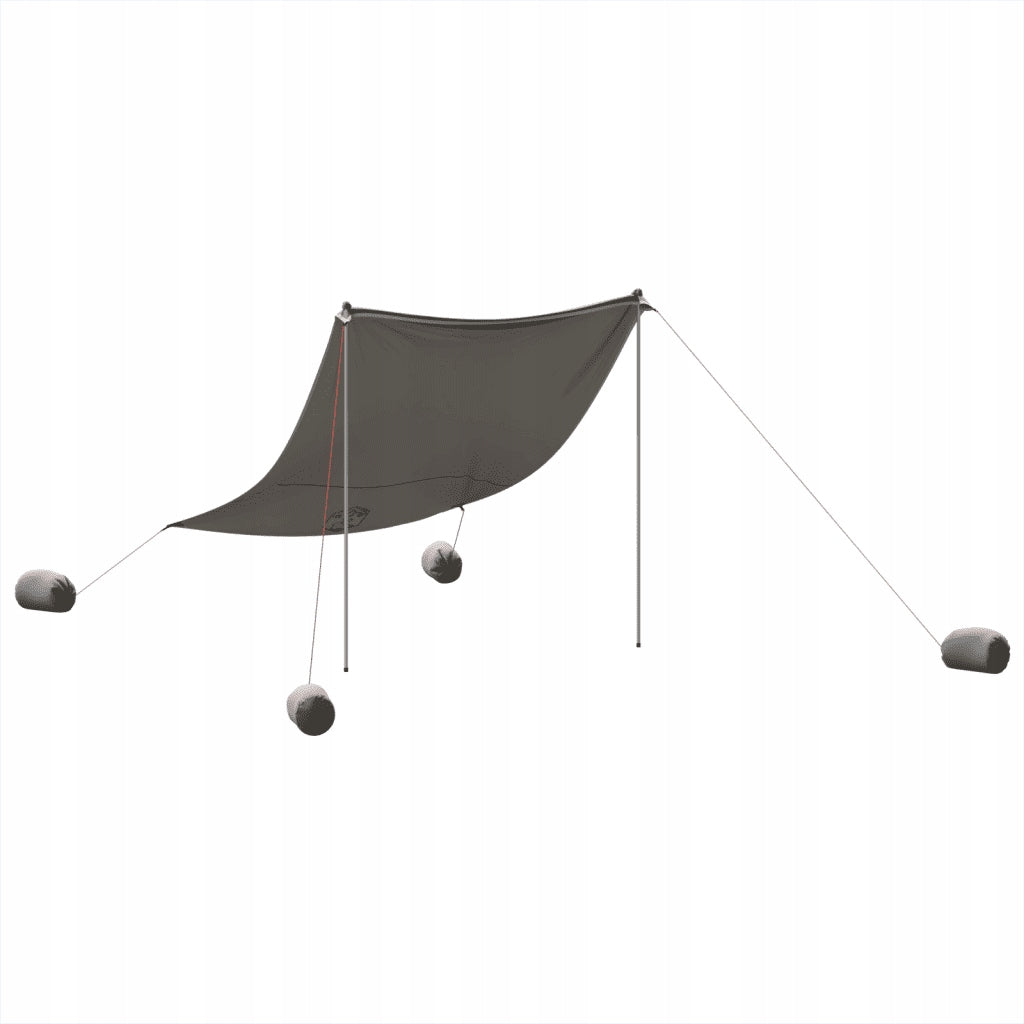 Canopy for beach, with weights, grey, 214x236 cm