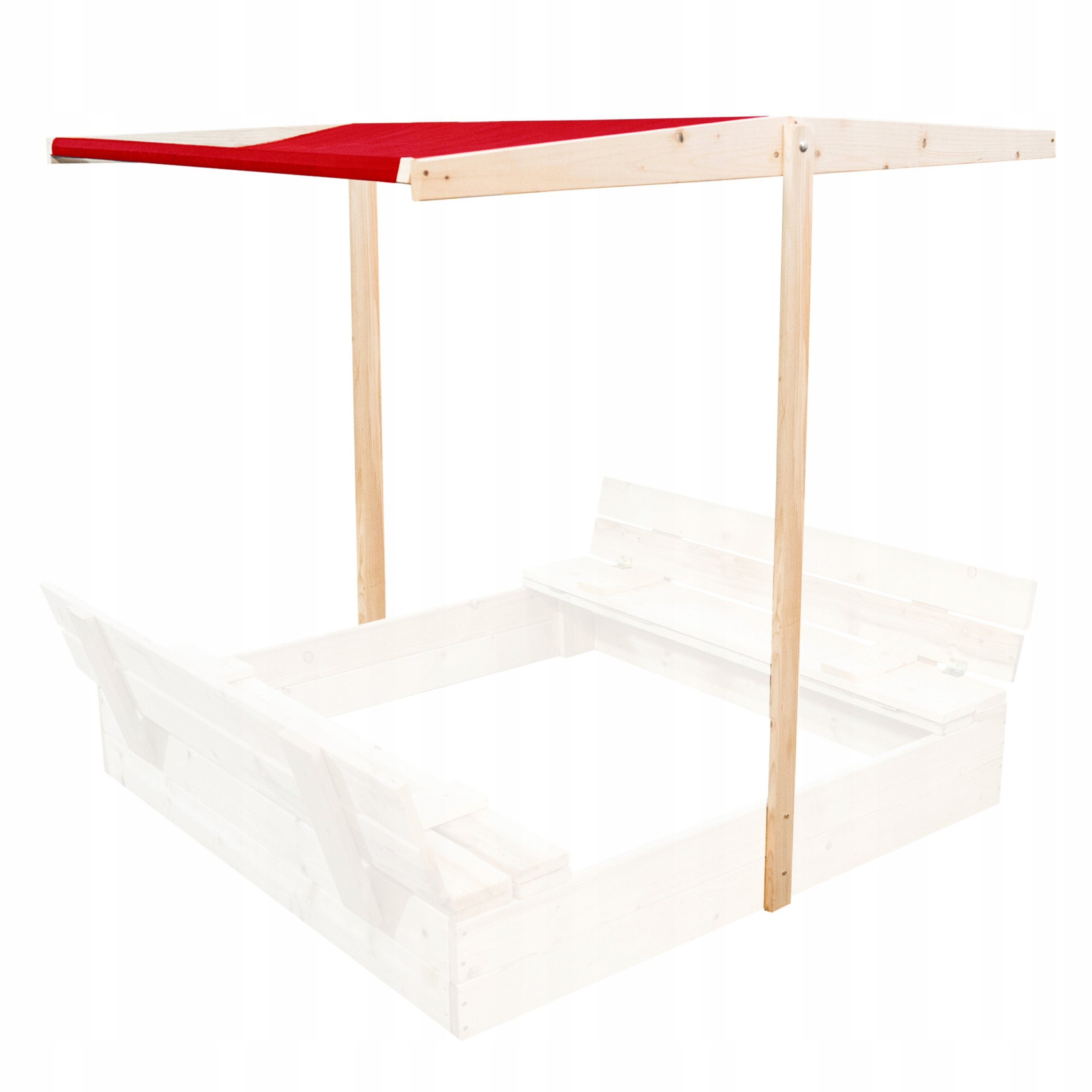 Canopy for children's sandbox 120x120 cm red AGA