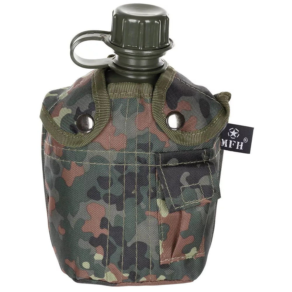 Canteen bottle in cover MFH US 1l 1000 ml camo