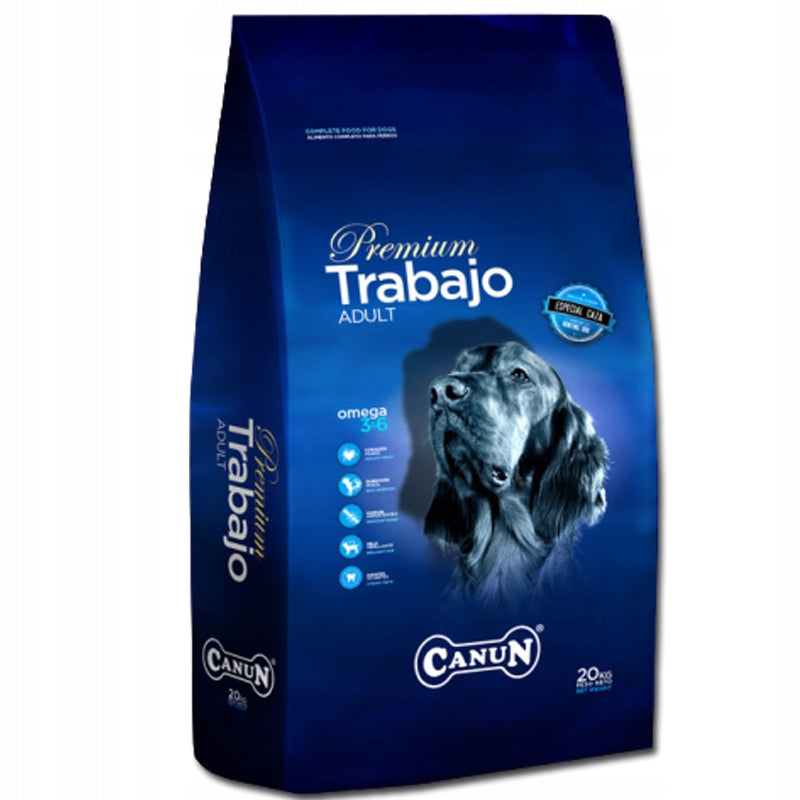 Canun Trabajo 20 kg premium food for energetic and hunting dogs on ku Packaging status original