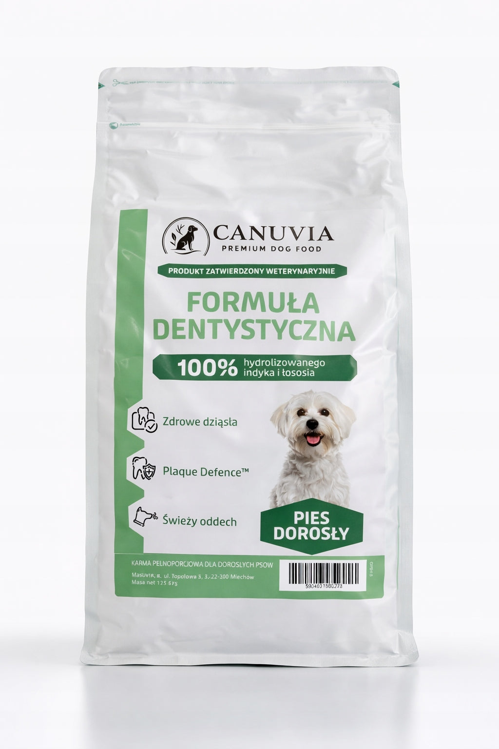 Canuvia dog food DENTAL formula 1,5kg HEALTHY TEETH AND GUMS Brand CANUVIA