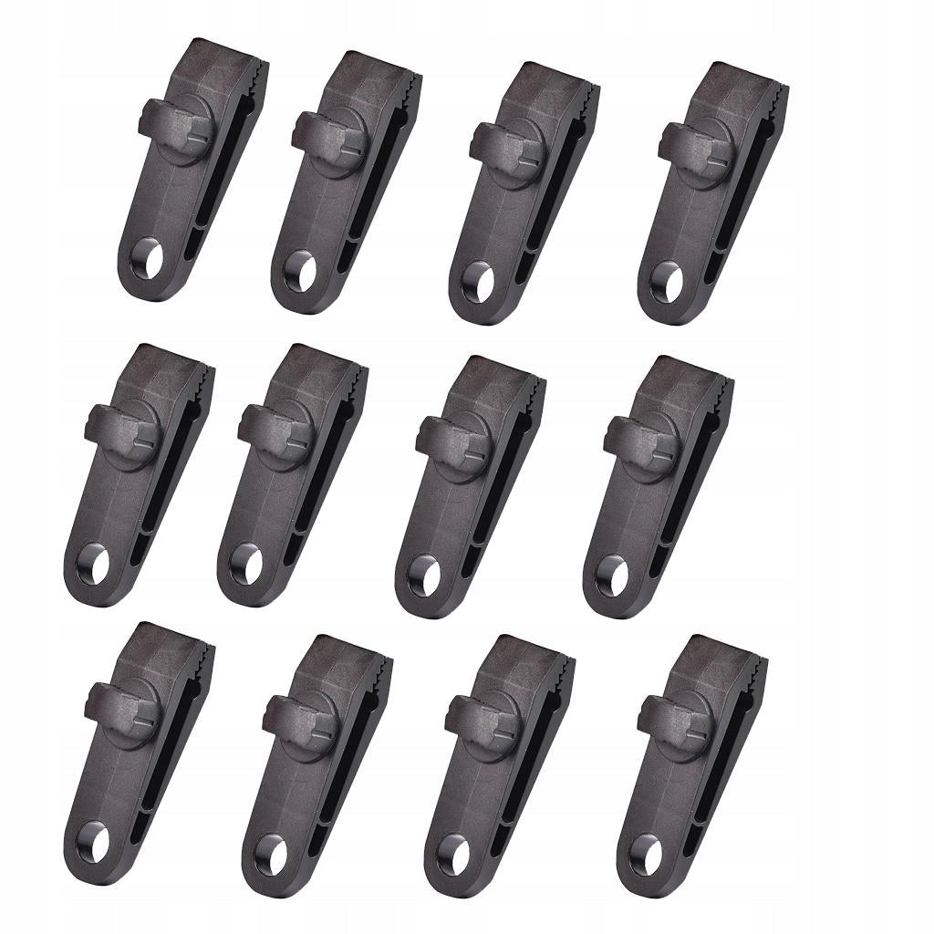 Canvas Clips Awning Snap Hangers HEAVY Black, 12 Pieces