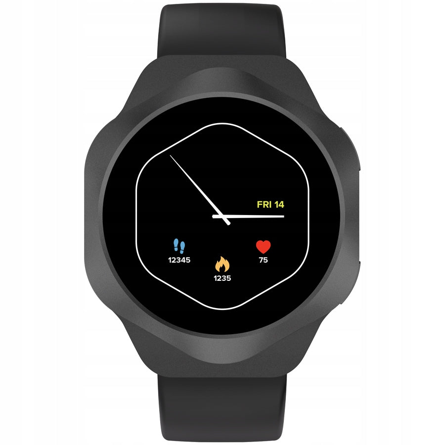 Canyon Hexagon SW 88 Smartwatch with Bluetooth Calls (Black)