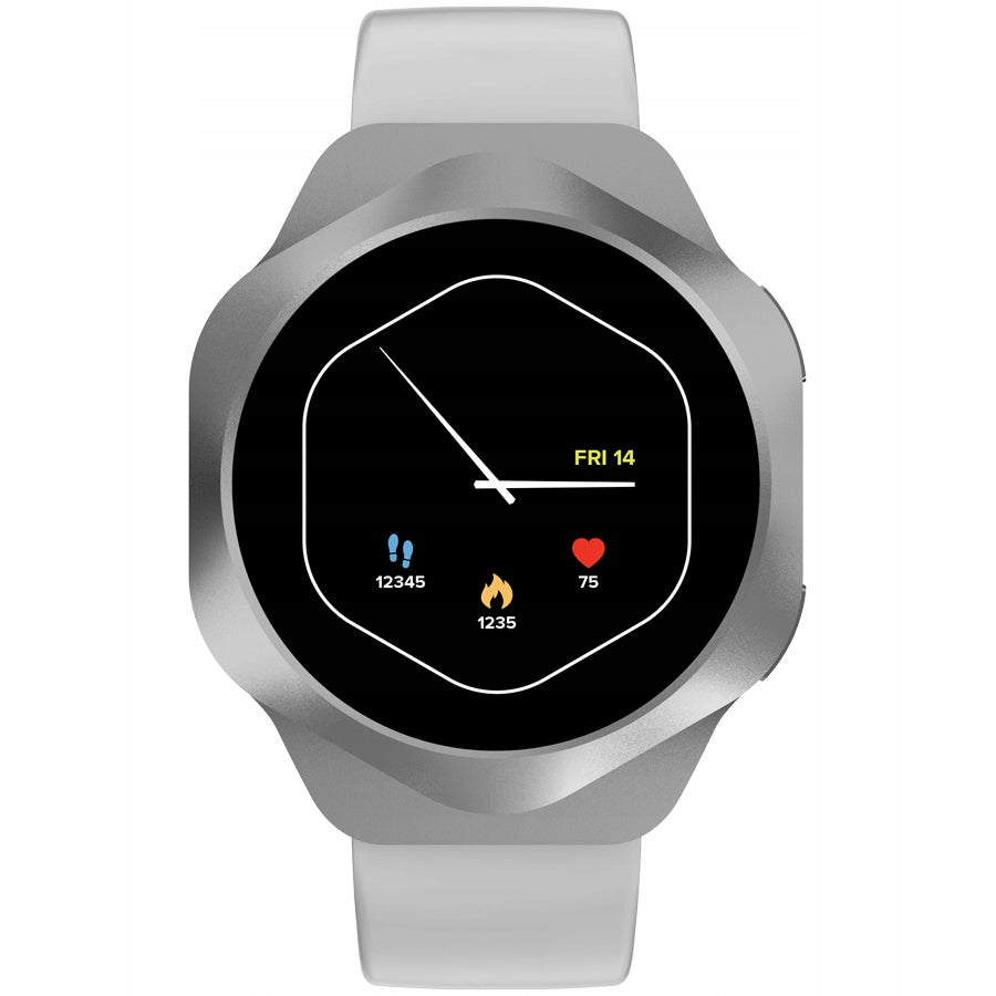 Canyon Hexagon SW 88 smartwatch with Bluetooth calls, AMOLED screen silver