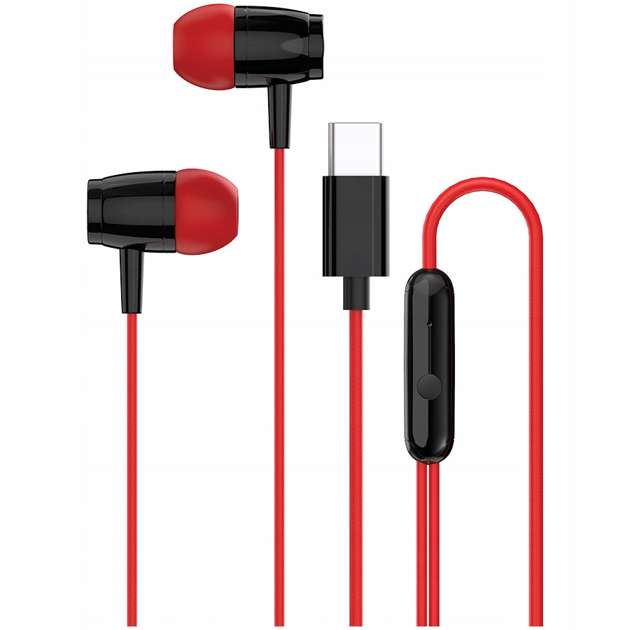Canyon SEP 5 Wired USB-C Earbuds with Microphone (Red)