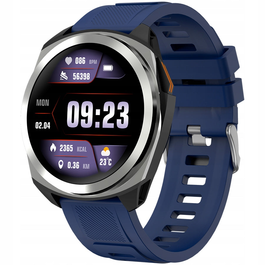 Canyon SW 83 smartwatch with GPS 1.3" Silver/Steel Blue