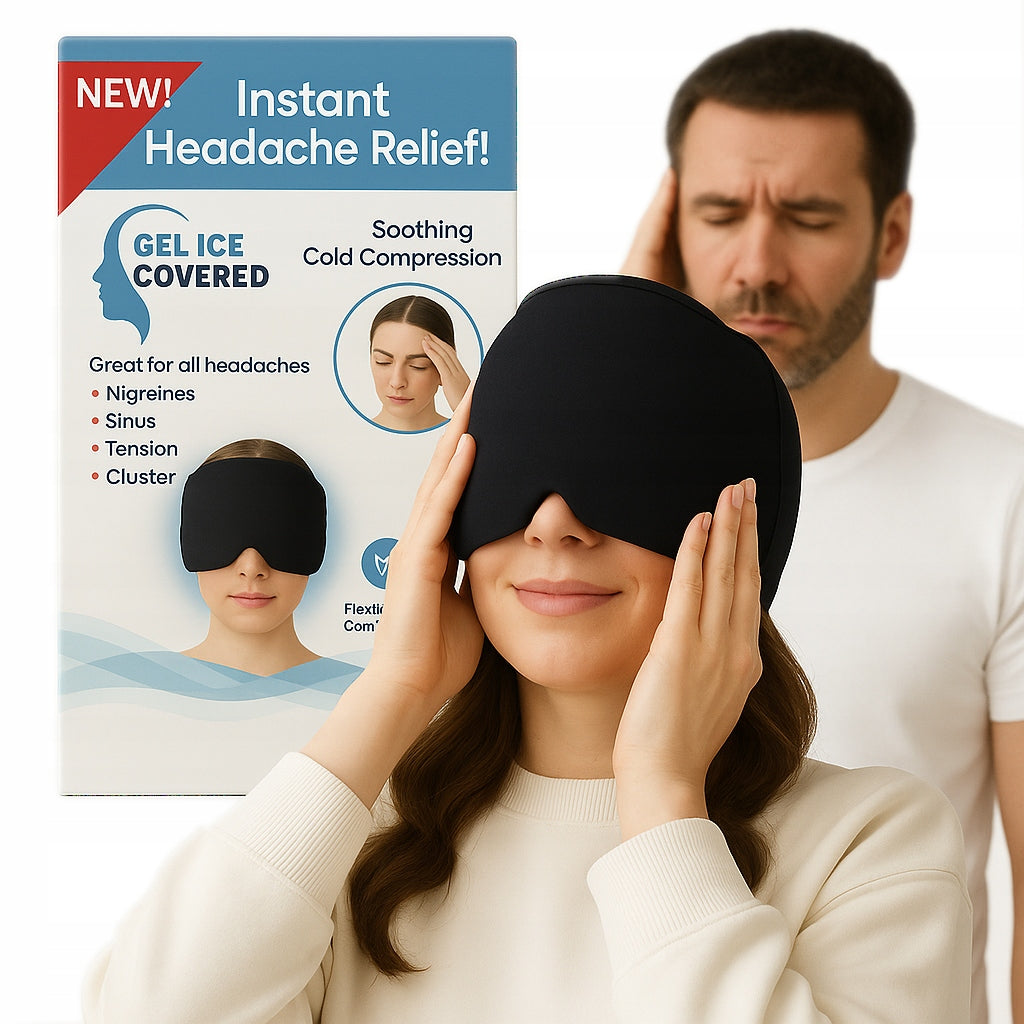 Cap Soothing Headache Migraine Compress Gel Mask Cooling Wrap600g