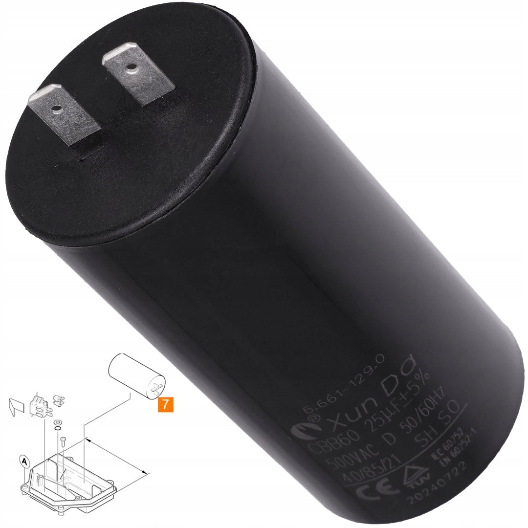Capacitor KARCHER 25MF coil for washer K5 K6 HDS HD 5/14 5/15 6/13 605