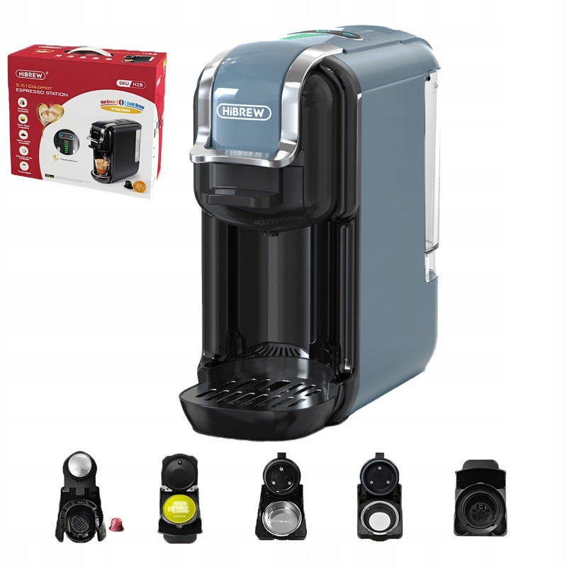 Capsule Maker HiBREW H2B Grey 5w1 19bar 7 Levels Temp 92°C 350ml