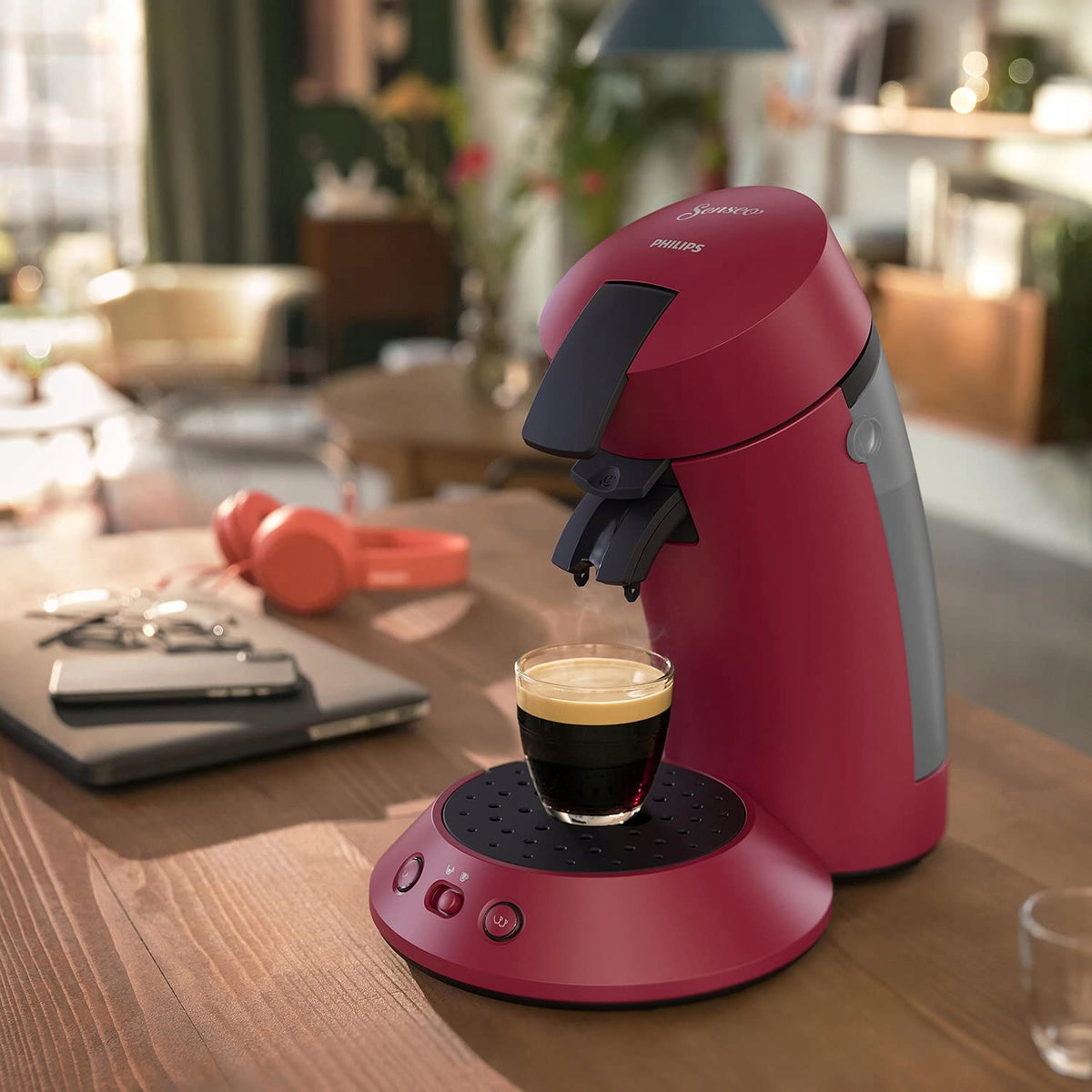 Capsule machine Philips Senseo Original Plus 1 bar red CSA210/90 Manufacturer code CSA210/90