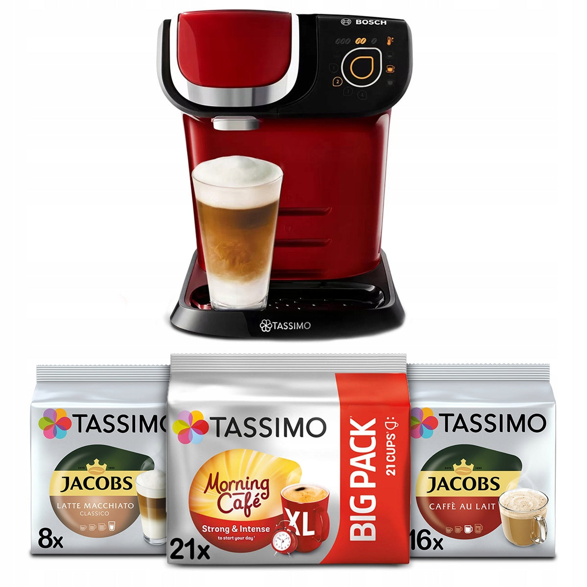 Capsule maker Bosch Tassimo My Way red, 3x Tassimo