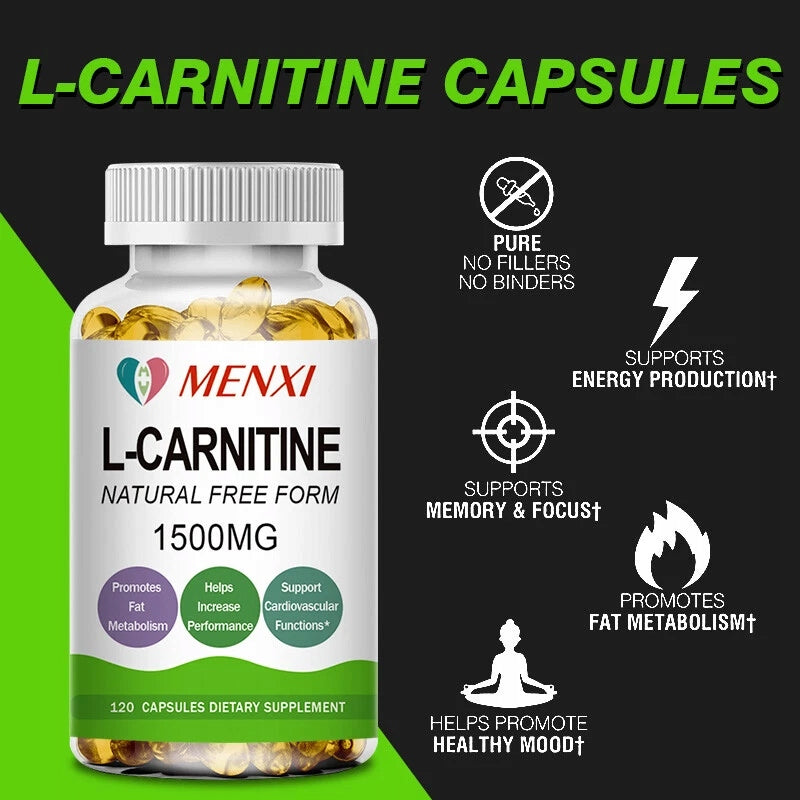 Capsules ACETYL L-CARNITINE 1500 mg Antioxidant supplement support... Packaging status original
