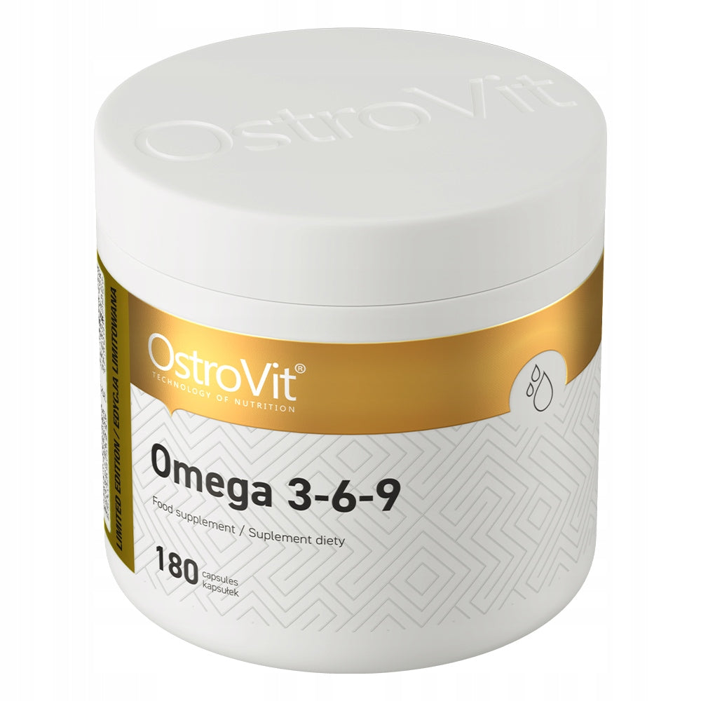 Capsules OstroVit Omega 3-6-9 180caps FATTY ACIDS Fish Oil Vitamin E Expiration date not specified