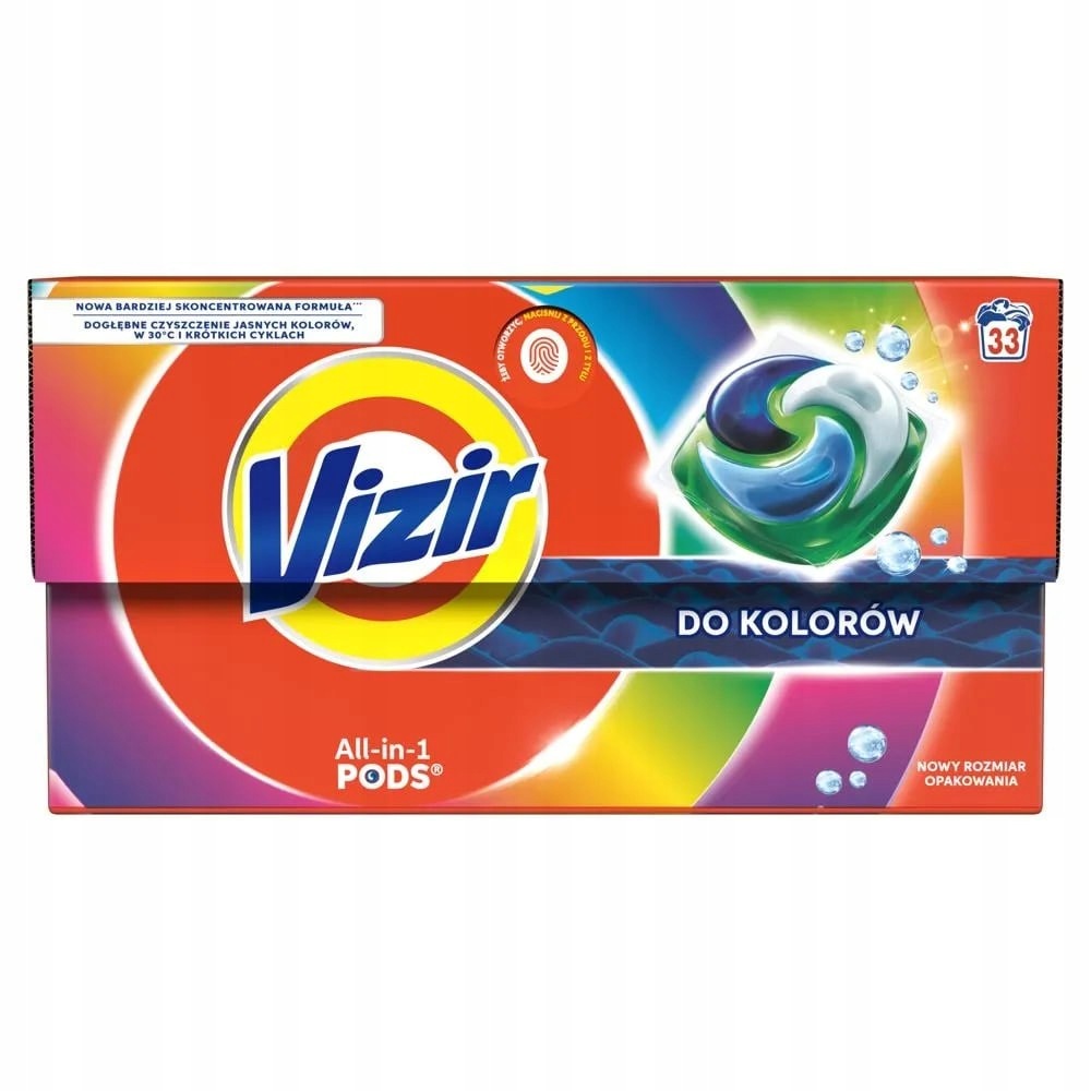 Capsules Vizir All in 1 for colour washing 33 pcs. cardboard box