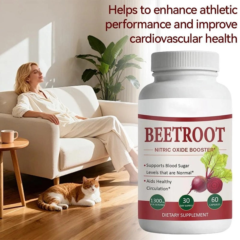 Capsules with beet root - nitric oxide enhancer Beet supplements Packaging status original
