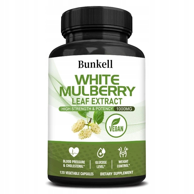 Capsules with white mulberry leaf extract (1000 mg). Product suitable...