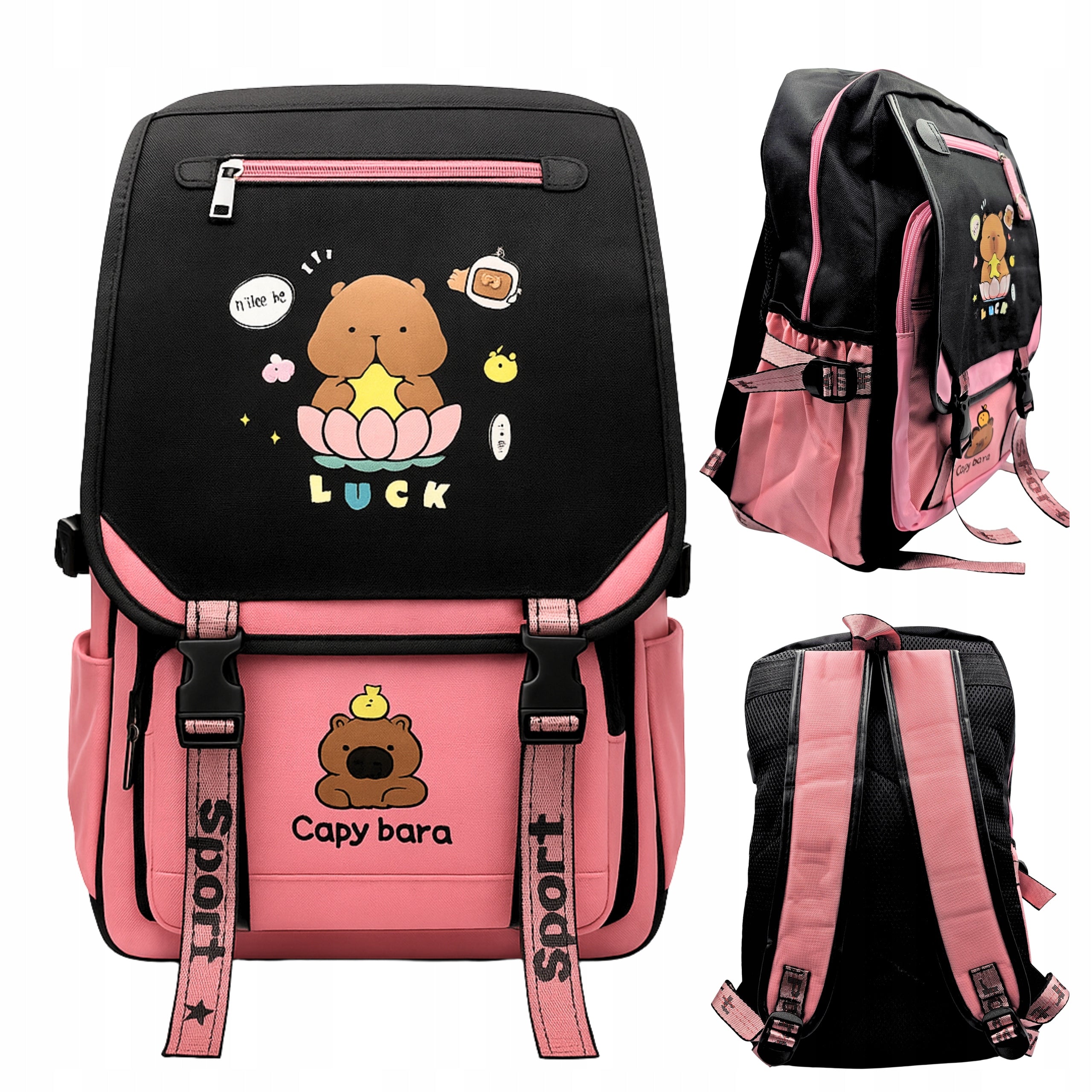 Capybara Backpack For School Urban Travel Spacious Capybara