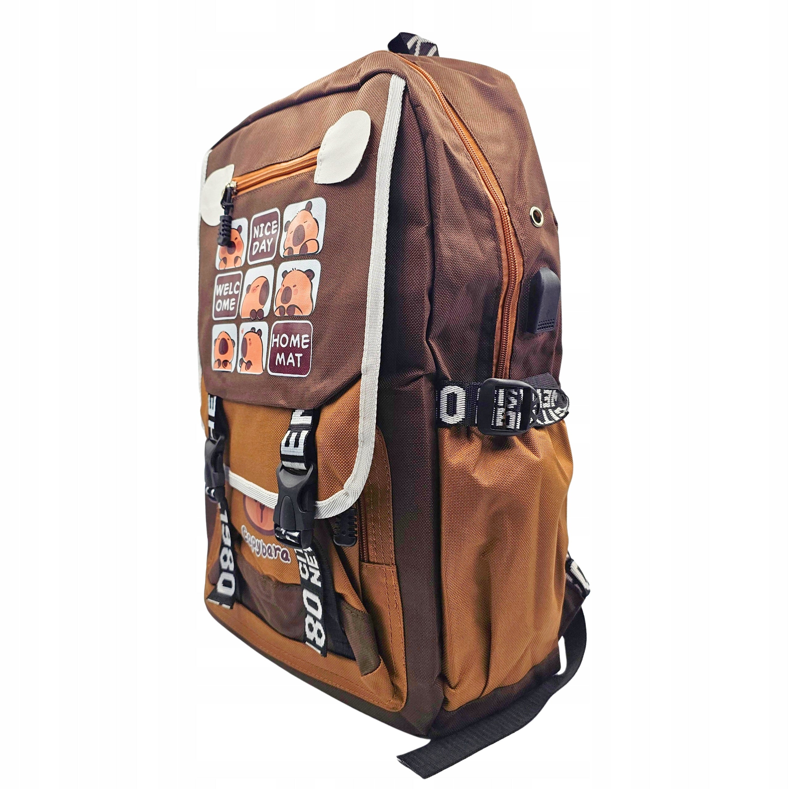 Capybara School Backpack Large For School Spacious Capybara Travel Satchel Brand WangJiang