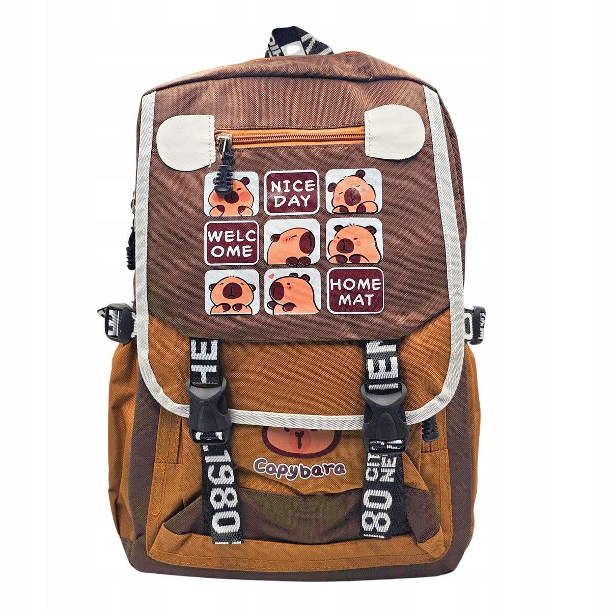 Capybara School Backpack Large For School Spacious Capybara Travel Satchel Packaging status original