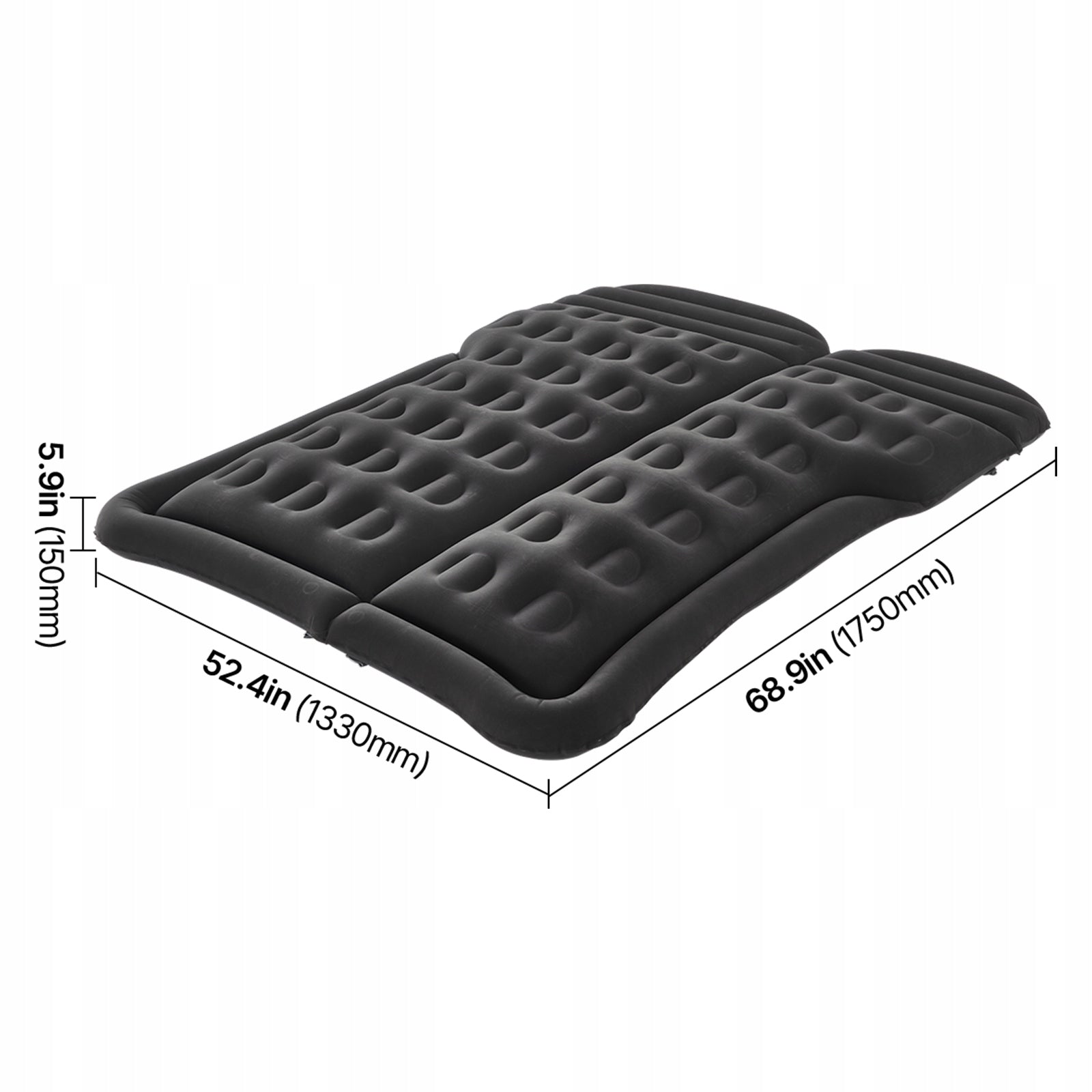 Car Air Mattress Inflatable Car Camping Travel Sleeping Bed SUV MPV Sedan Color black